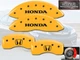 2003-2008 "Honda" Pilot Front + Rear Yellow MGP Brake Disc Caliper Covers "H" 4p