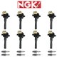 NGK G-Power Platinum Spark Plug + Engine Ignition Coil Set For BMW 320i 2.0L L6
