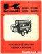 Kawasaki GA1800A 2300A 3200A 3200AS Portable Generator Owner's Manual