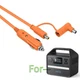 12V/24V Car Charger Cable DC7909/8020 14AWG for Anker 521 535 555 Powerhouse